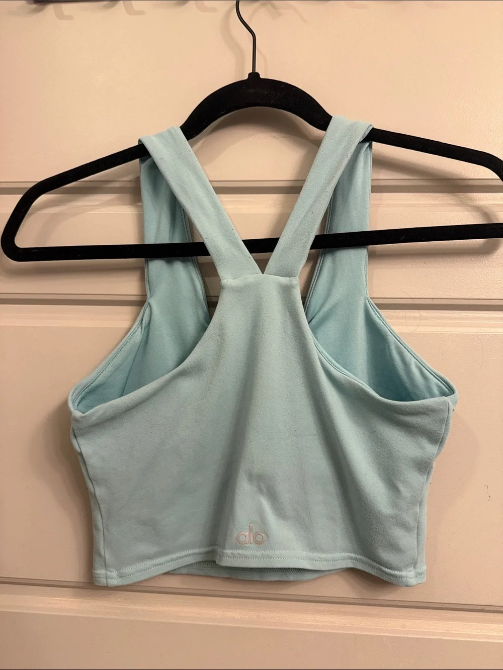 Alo Yoga Airbrush Real Bra Tank in Blue Quartz small